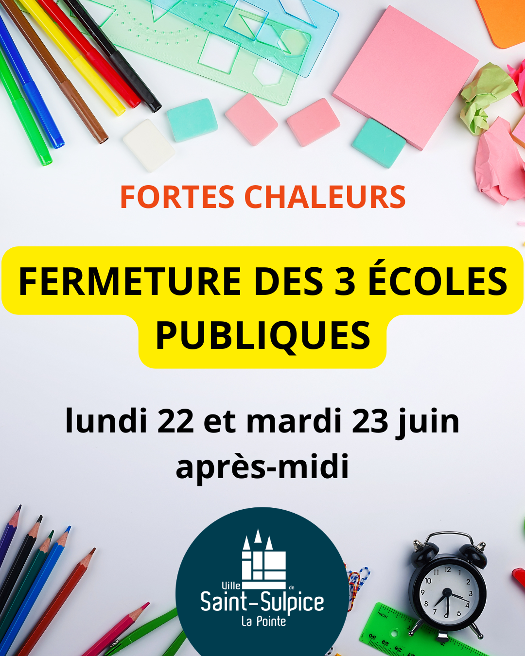 fermeture écoles