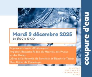 Coupure d'eau 09.12