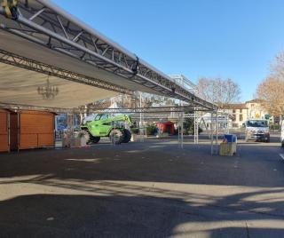 Installation marché de noël